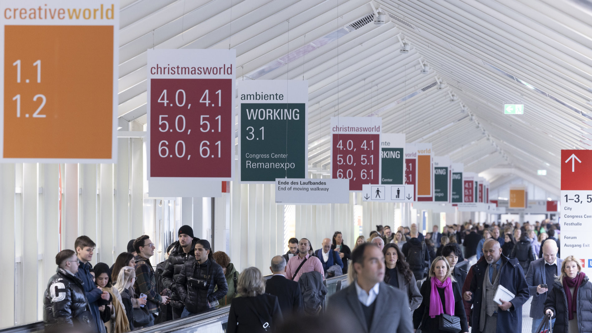 Trade fair visitors at the Via Mobile at Messe Frankfurt