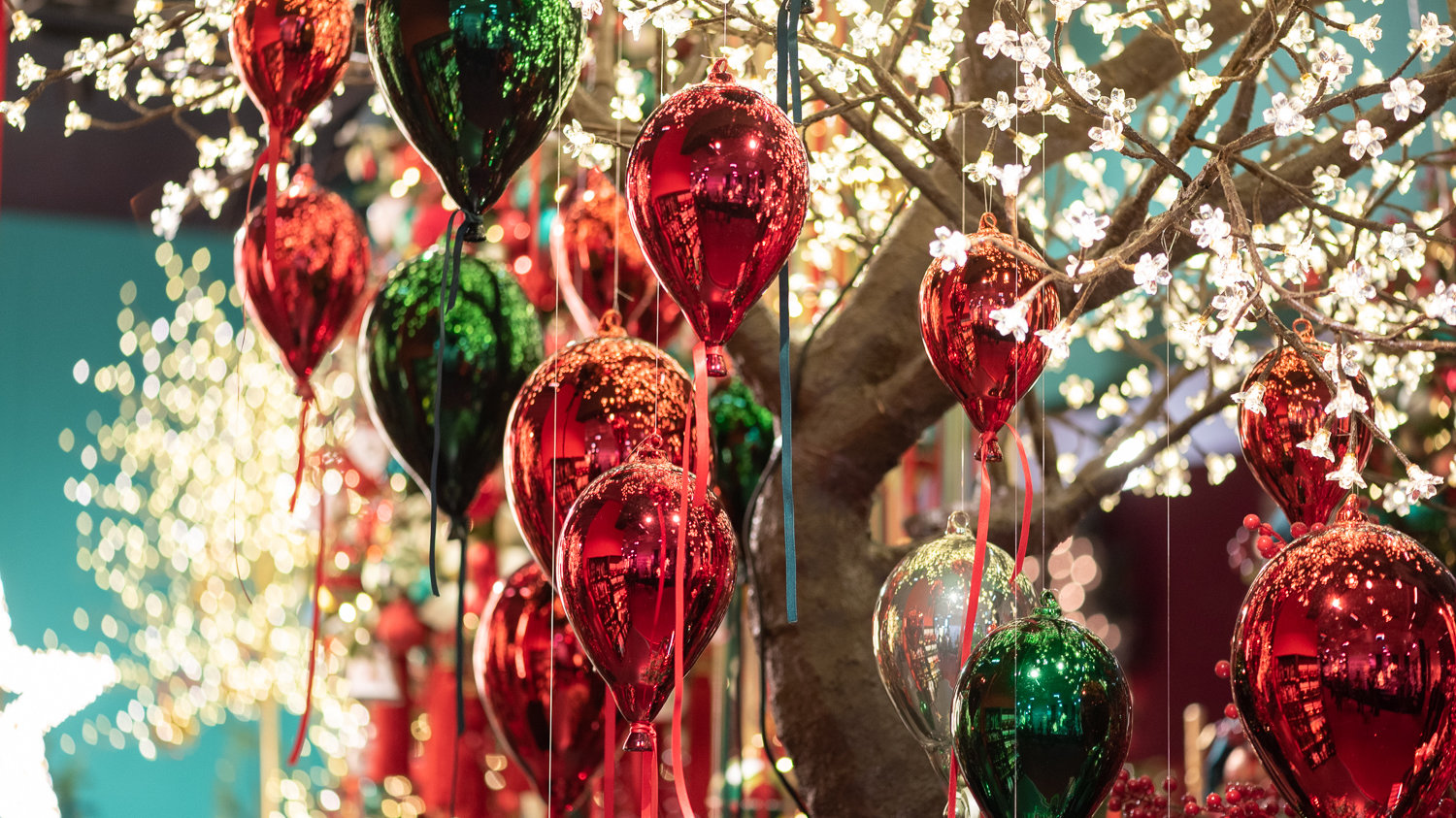 Christmas tree decorations at Christmasworld