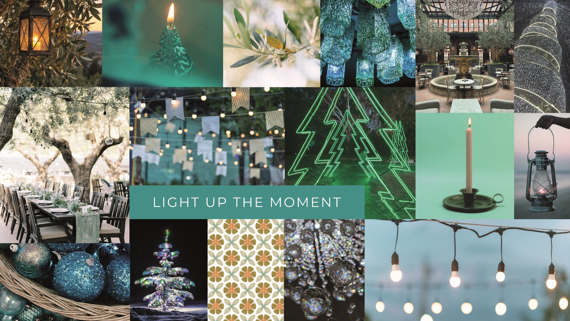 Moodboard „Light up the Moment“ of Decoration Unlimited, the special show at Christmasworld