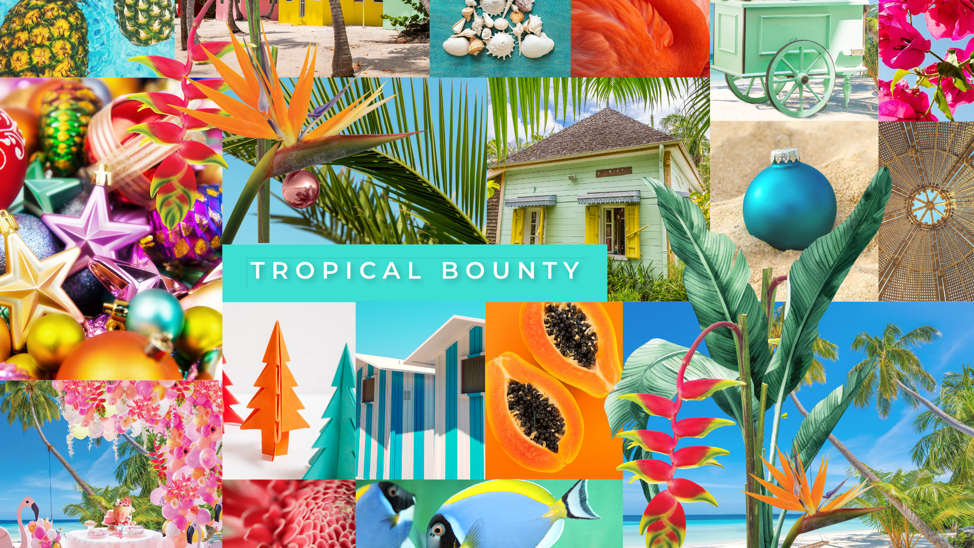 Decoration Unlimited Sonderschau Moodboard "Tropical Bounty"